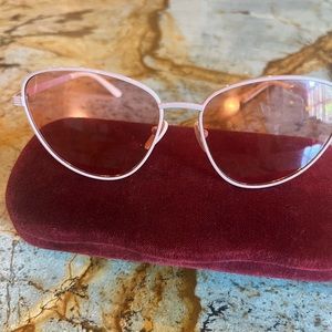 Gucci Heart/Cat Eye Sheer Pink Sunglasses with case